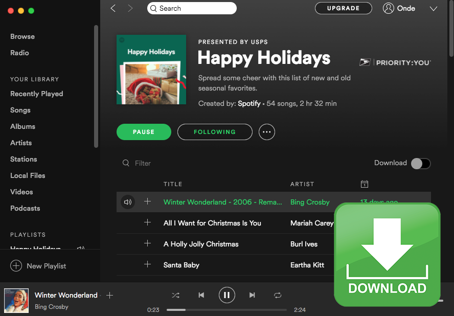 Spotify downloading from onedrive